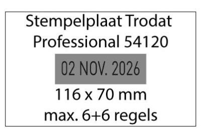 Stempelplaat Trodat Professional 54120 met ontwerp