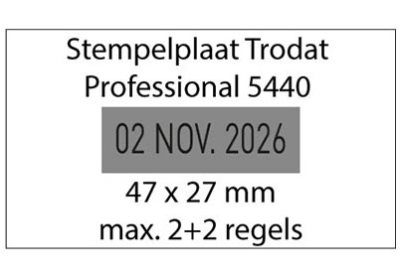 Stempelplaat Trodat Professional 5440 met tekst of ontwerp