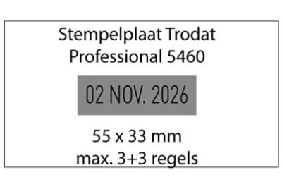 Stempelplaat Trodat Professional 5460 met tekst of ontwerp
