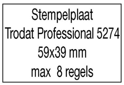Stempelplaat Trodat Professional 5274 met tekst of ontwerp