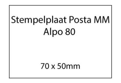Stempelplaat Posta MM Alpo 80 met tekst of ontwerp