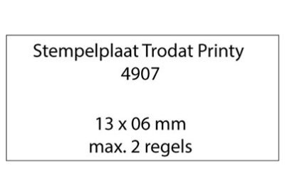 Stempelplaat Trodat Printy 4907 met tekst of ontwerp