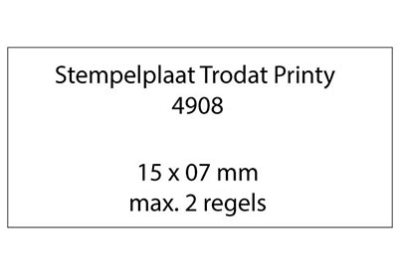 Stempelplaat Trodat Printy 4908 met tekst of ontwerp