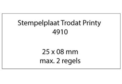 Stempelplaat Trodat Printy 4910 met tekst of ontwerp