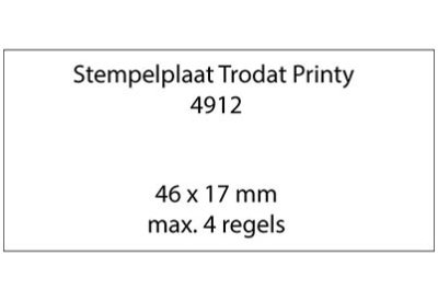 Stempelplaat Trodat Printy 4912 met tekst of ontwerp