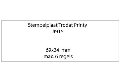 Stempelplaat Trodat Printy 4915 met tekst of ontwerp