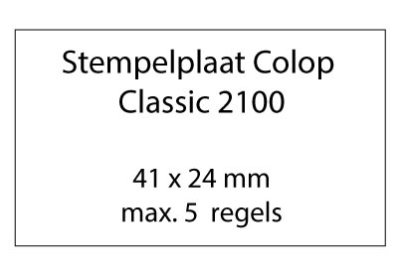 Stempelplaat Colop Classic 2100 met tekst of ontwerp