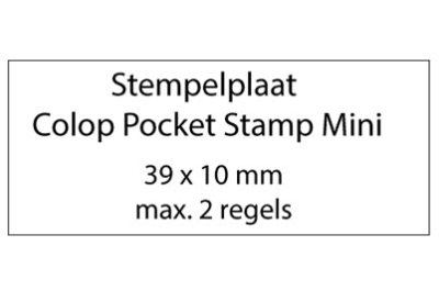 Stempelplaat Colop Pocket Stamp Mini met tekst of ontwerp