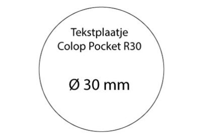 Stempelplaat Colop Pocket R30 met tekst of ontwerp