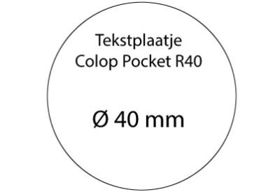Stempelplaat Colop Pocket R40 met tekst of ontwerp