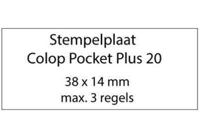 Stempelplaat Colop Pocket Plus 20 met tekst of ontwerp