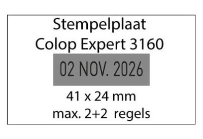 Stempelplaat Colop Expert Line 3160 met tekst of ontwerp