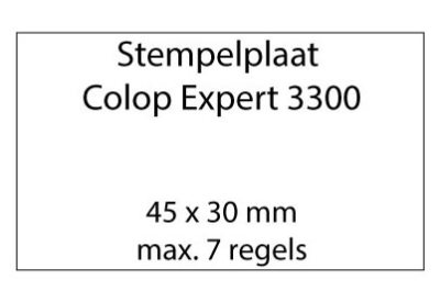 Stempelplaat Colop Expert Line 3300 met tekst of ontwerp