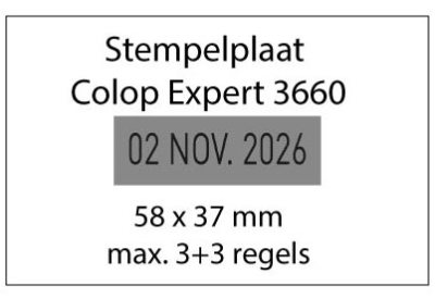 Stempelplaat Colop Expert Line 3660 met tekst of ontwerp