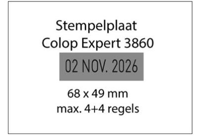 Stempelplaat Colop Expert Line 3860 met tekst of ontwerp