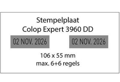 Stempelplaat Colop Expert Line 3960 DD met ontwerp