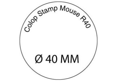 Stempelplaat Colop Pocket Stamp Mouse R40 met tekst of ontwerp