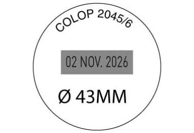 Stempelplaat Colop Classic 2045/6 D met ontwerp