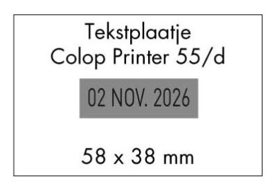 Stempelplaat Colop Printer 55/d met tekst of ontwerp
