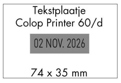 Stempelplaat Colop Printer 60/d met tekst of ontwerp