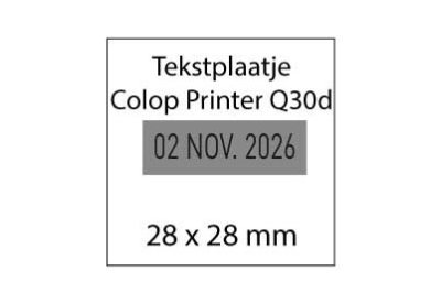 Stempelplaat Colop Printer Q30/d met tekst of ontwerp