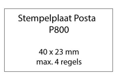 Stempelplaat Posta LL800 met tekst of ontwerp
