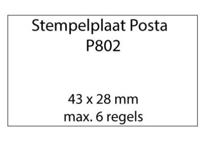 Stempelplaat Posta LL802 met tekst of ontwerp