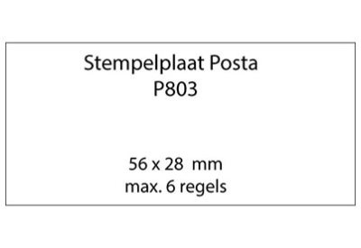 Stempelplaat Posta LL803 met tekst of ontwerp