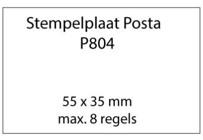 Stempelplaat Posta LL804 met tekst of ontwerp