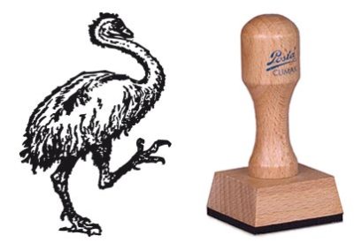Stampij stempel #524 Stripfiguur emoe