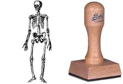 Stampij stempel #822 Menselijk skelet
