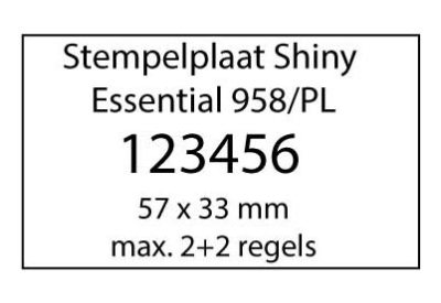 Stempelplaat Shiny Essential 958/PL