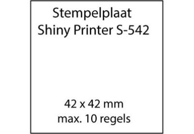 Stempelplaat Shiny Printer S-542