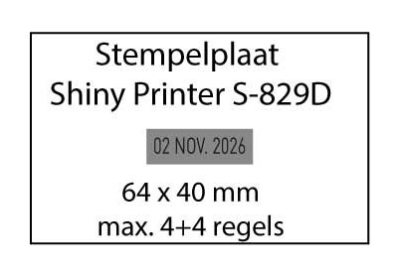 Stempelplaat Shiny Printer S-829D