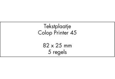 Stempelplaat Colop Printer 45 met tekst of ontwerp
