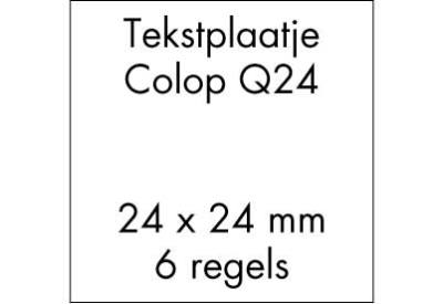 Stempelplaat Colop Printer Q24 met tekst of ontwerp
