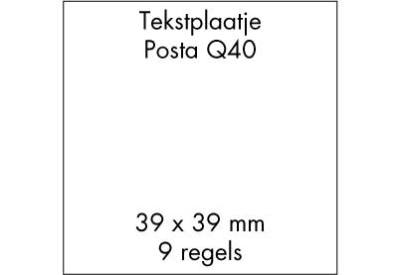 Stempelplaat Posta Q40 met tekst of ontwerp