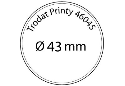 z. Stempelplaat Trodat Printy 46045 met ontwerp