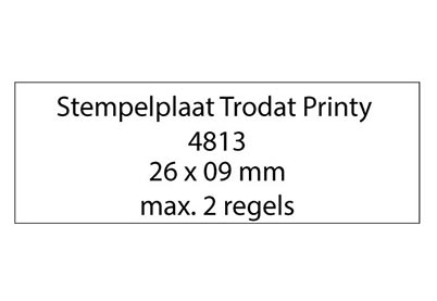 z. Stempelplaat Trodat Printy 4813 met ontwerp