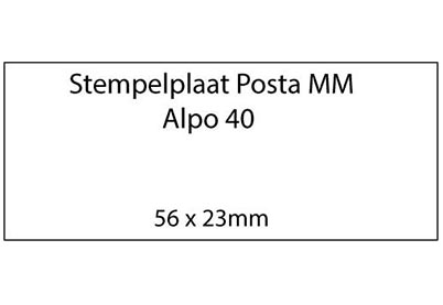 Stempelplaat Posta MM Alpo 40 met tekst of ontwerp