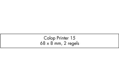 Stempelplaat Colop Printer 15 met tekst of ontwerp