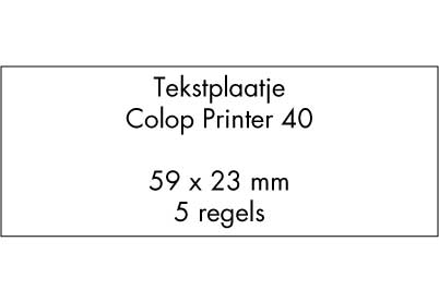 Stempelplaat Colop Printer 40 met tekst of ontwerp