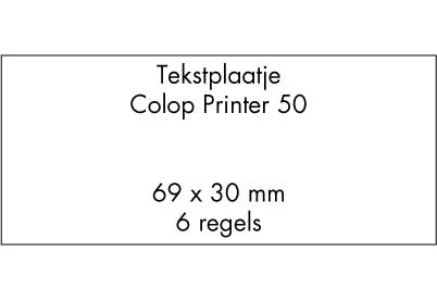 Stempelplaat Colop Printer 50 met tekst of ontwerp