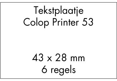 Stempelplaat Colop Printer 53 met tekst of ontwerp