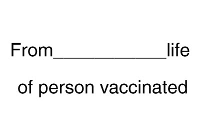 Stempel: From ... life of person vaccinated