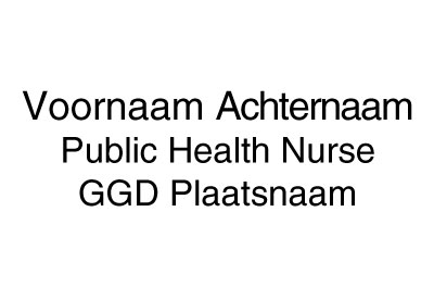 GGD stempel Public Health Nurse