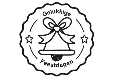 Kerststempel 51 Gelukkige feestdagen