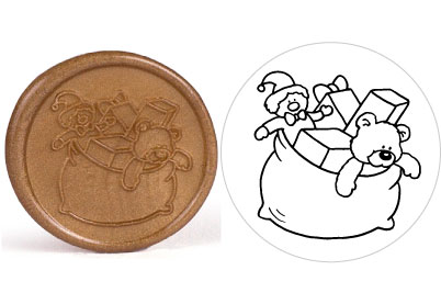 Zelfklevende lakzegel: Zak van Sinterklaas