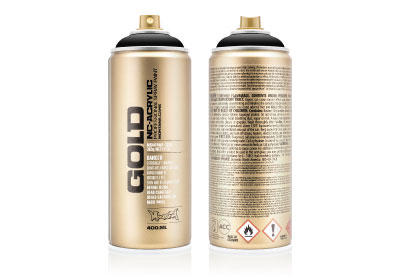 Spuitbus Verfspray Diepzwart 400 ml | Montana Gold