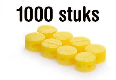 Kunststof loodjes geel Ø 9 mm | 1000 stuks